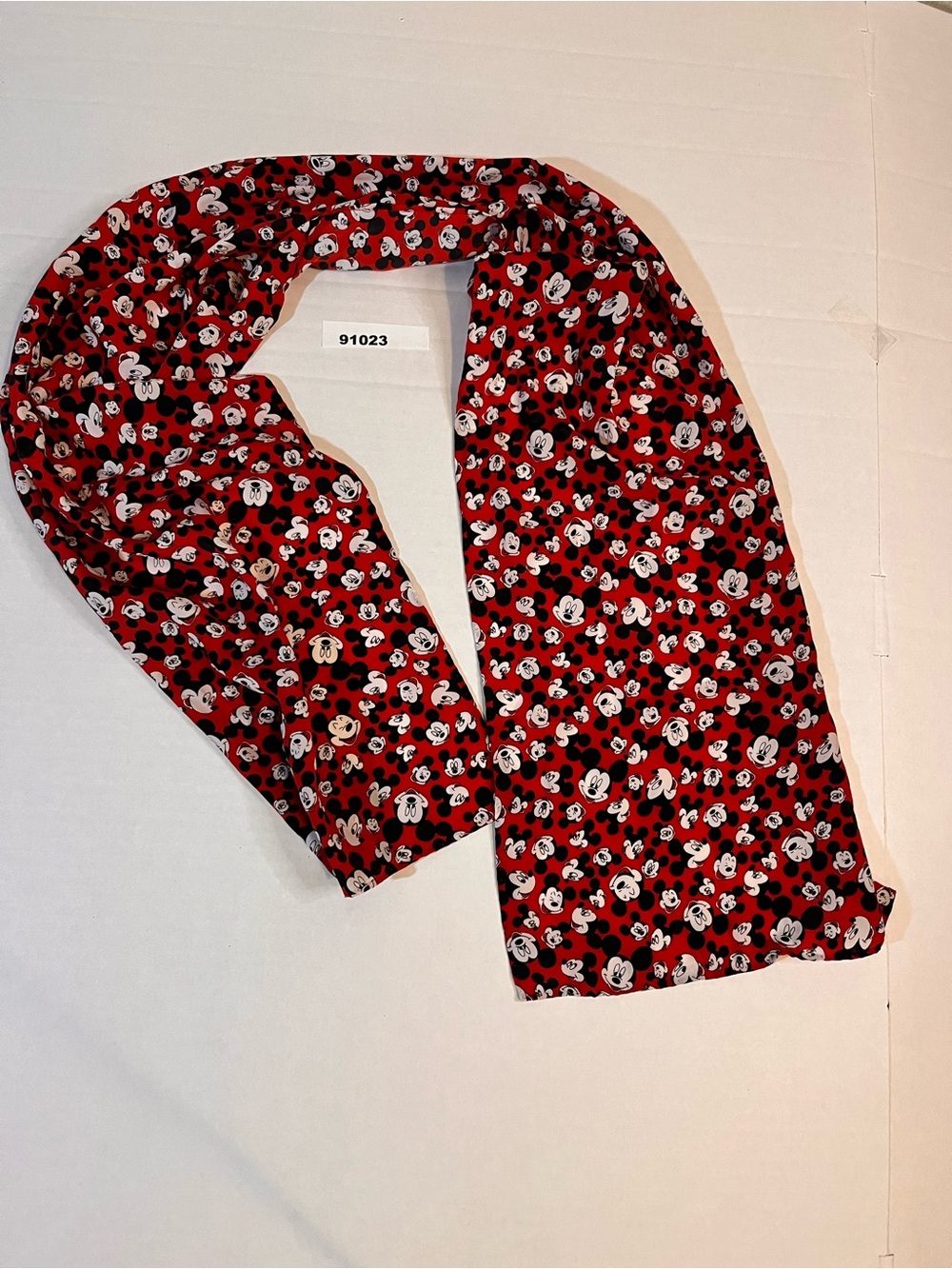 Red Mickey Mouse Pattern Scarf - Women Accessories
